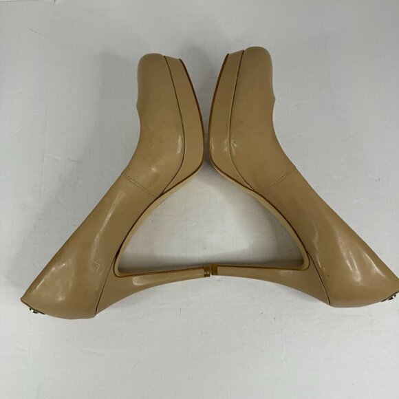 MICHAEL Michael Kors Nude Beige Ionna Pump Platform Round Toe Stiletto 9M EUC - Picture 5 of 11